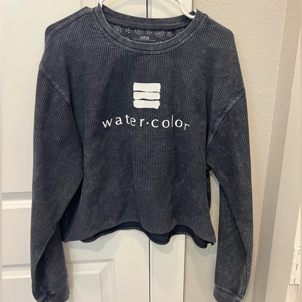 Mineral Washed Navy Watercolor Sweatshirt